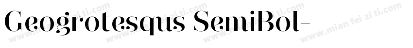 Geogrotesqus SemiBol字体转换